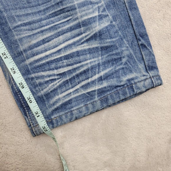 GS115 Jeans Mens 36 Distressed Straight Leg Denim Pants Baggy Faded Vintage - Picture 9 of 10